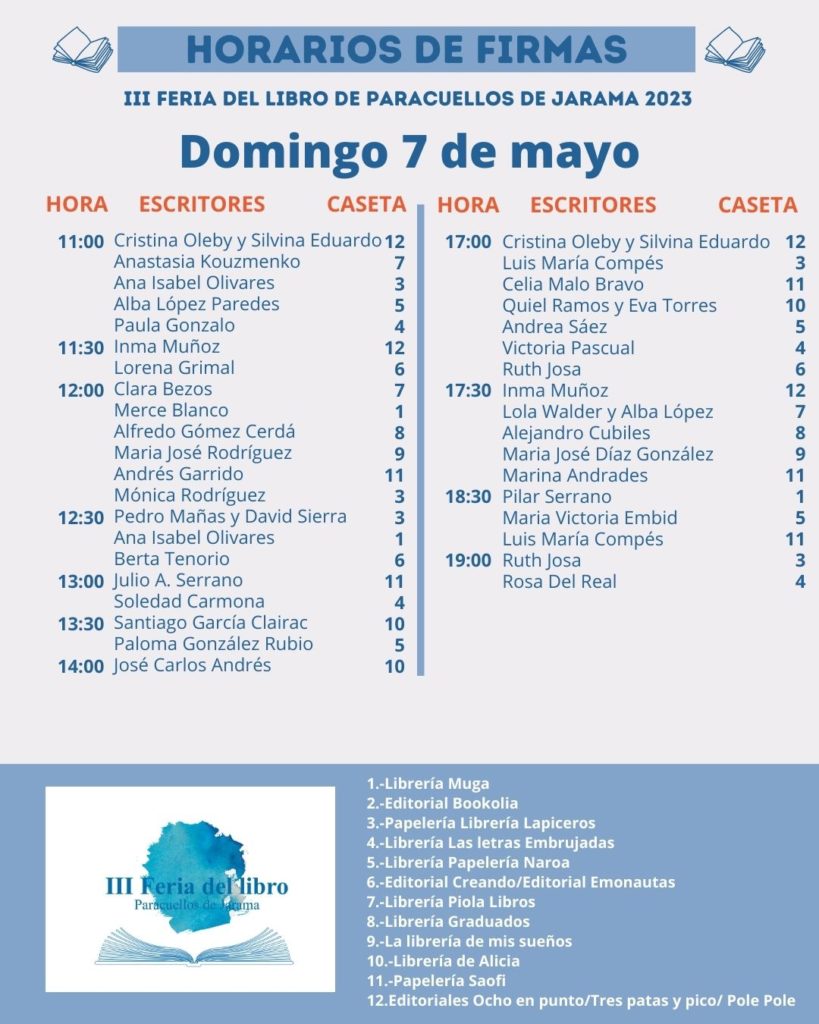 Horarios de firmas domingo
