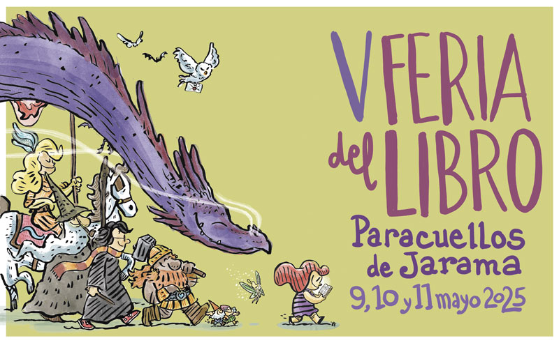 Cartel de la V Feria del libro de Paracuellos de Jarama